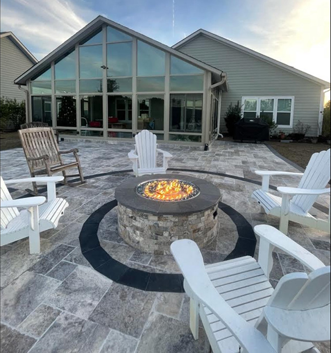Sunroom, Cathedral Roof, Vistaview Walls, Upper Transoms, Lower Transoms, Sandstone, Signature Wall System
